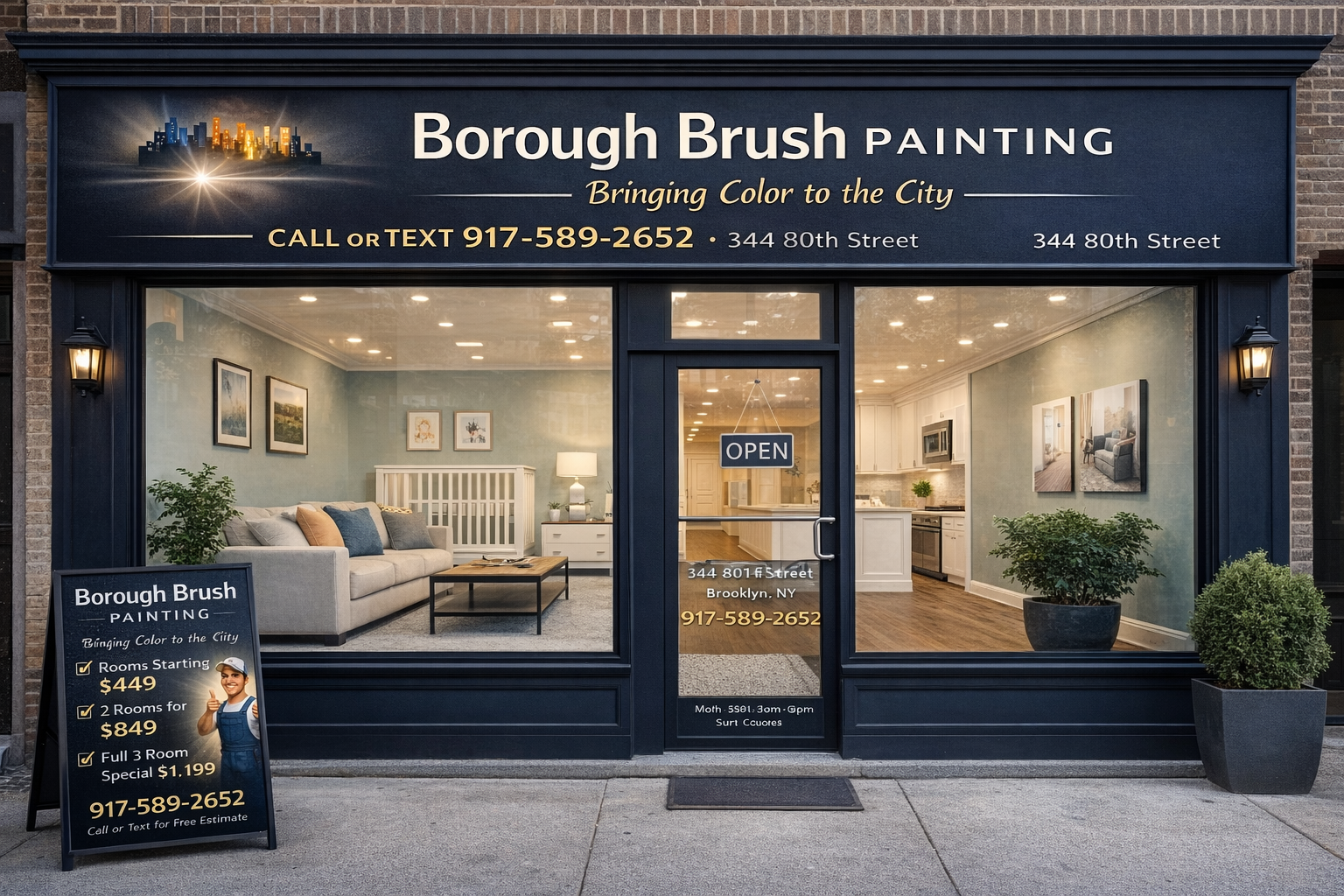 Borough Brush Painting storefront concept